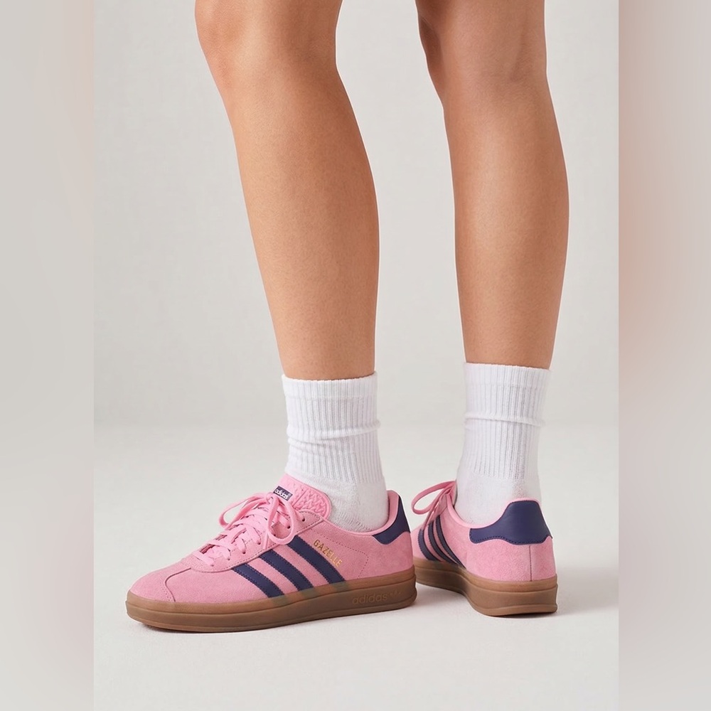 Adidas Gazelle Pink and Dark Blue Women's Sneakers - Picture 6 of 6